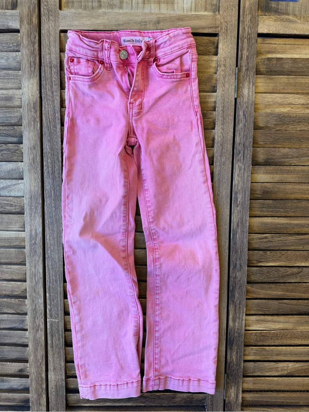 Ranch Dress’n Youth Pink Signature Straight-Leg Jeans Size Small Fallon Taylor